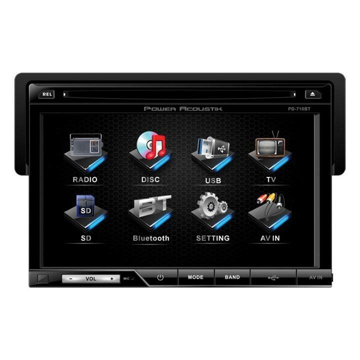 Power Acoustik 7" Touch Screen Receiver TFT/LCD DVD AM/FM Bluetooth A2DP