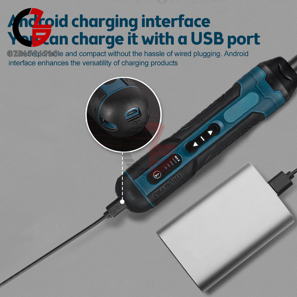Cordless Electric Screwdriver Rechargeable Drill Mini Torque Adjustment Power