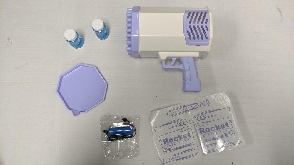 Purple Bubble Gun Machine- 69 Hole Bubble Machine Gun