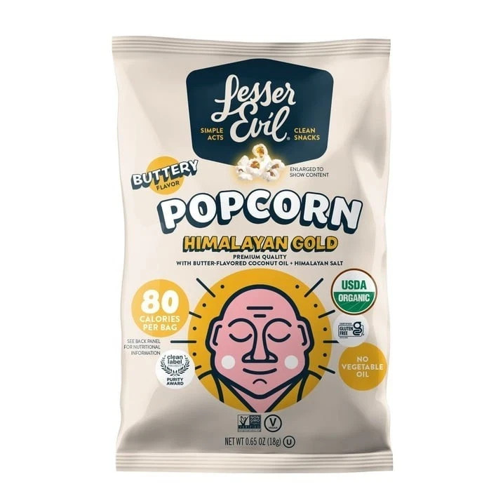 Lesser Evil Premium Popcorn Variety Pack, 0.65 oz., 28 pk.