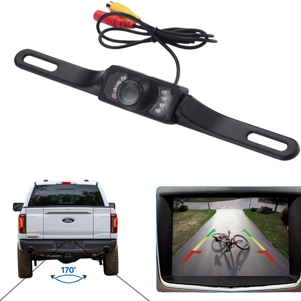 Rear view Backup Plate Camera Kenwood DNX574S Install Kit
