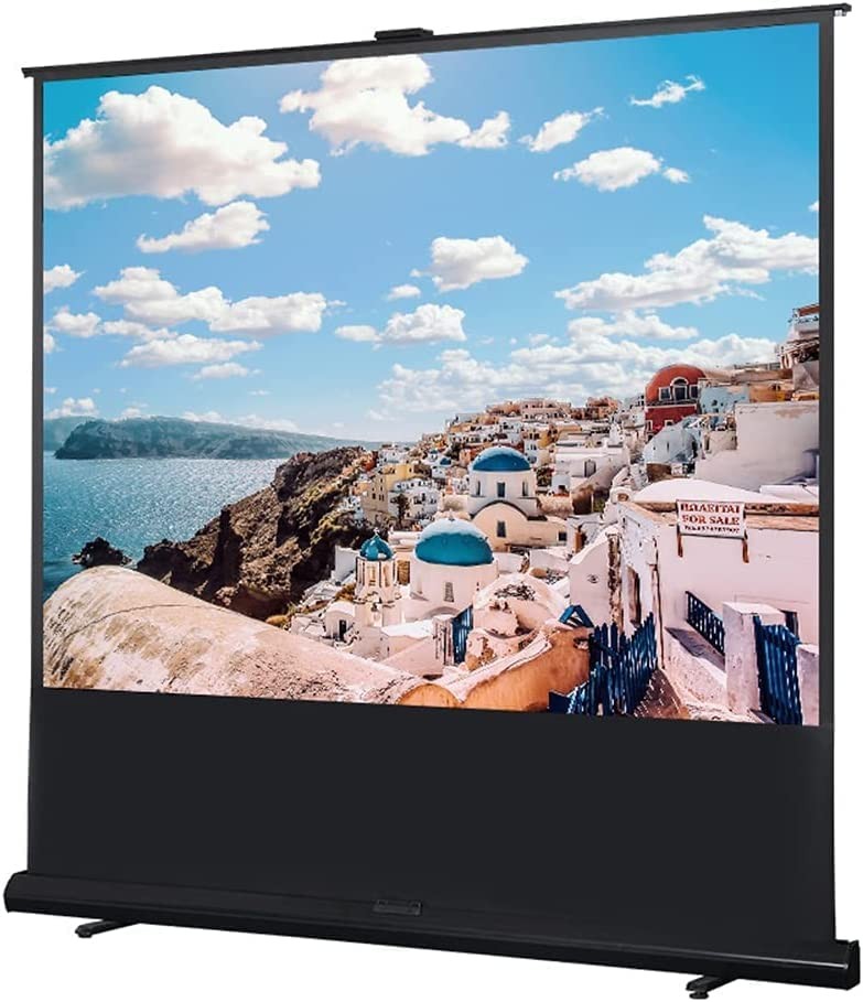 84 Inch Manual Pull up Projector Screen 4:3 4K HD Floor Standing Projector