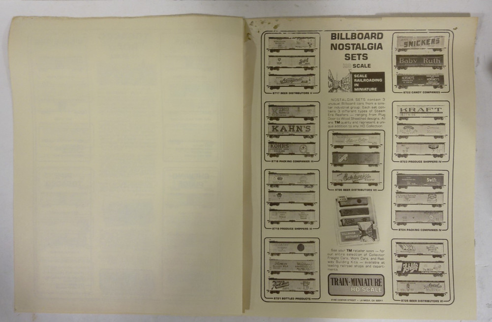 TMP Train Miniature HO Scale 1975 Collector's Catalog