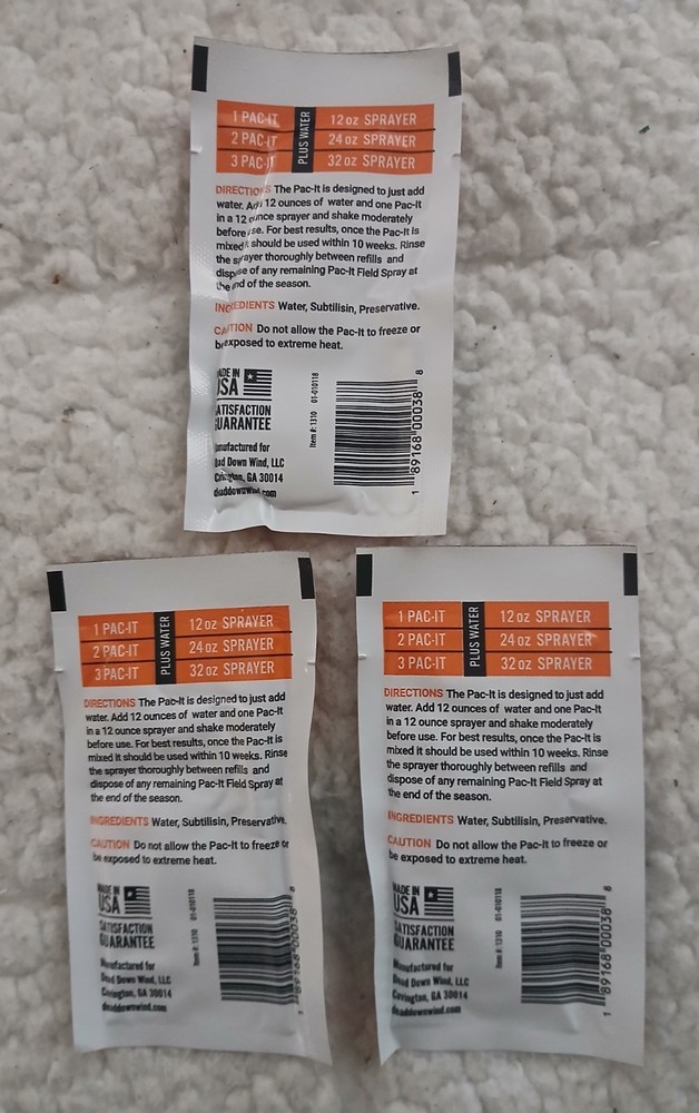 Dead Down Wind Evolve Field Spray Concentrate 3 Pac-It Refills, 0.35 oz Packets