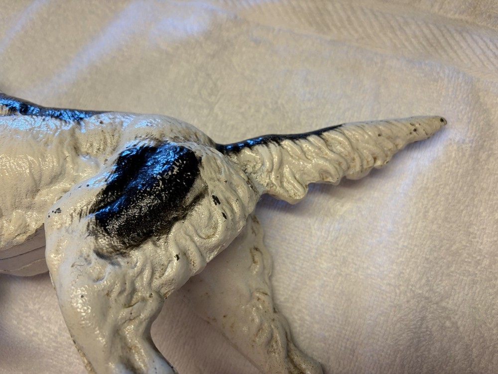 Vtg English Setter Pointer Cast Iron Doorstop