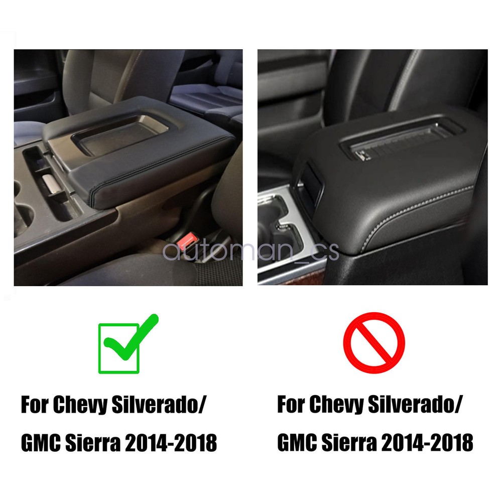 For Chevy Silverado GMC Sierra 14-18 Console Lid Armrest Replacement Cover