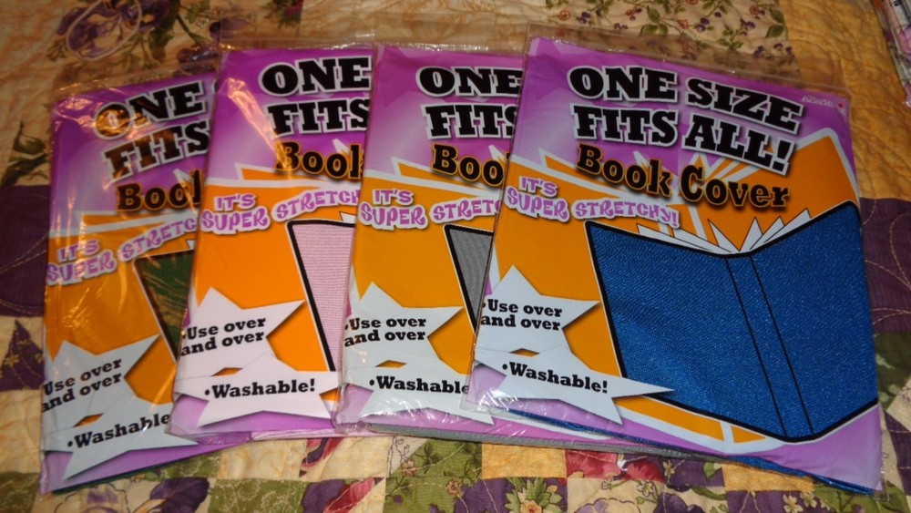 4 It's Academic One Size Fits All Solid Colors Book Cover Super Stretchy New #30