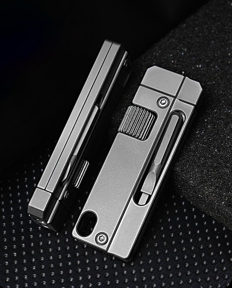 EDC Titanium Adjustable Wrench Screwdriver Pocket Multi Tools Portable Keychain