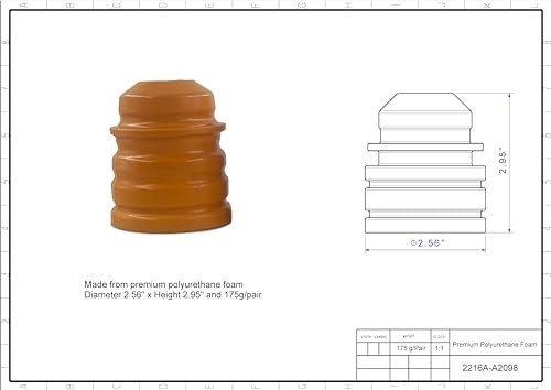 Front Bump Stops, Front Suspension Strut Bumpers Compatible with Chevy 2007