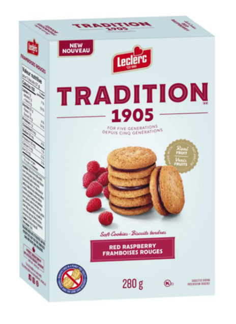 Leclerc Tradition 1905 Soft Cookies Red Raspberry 280g (2 Pack)