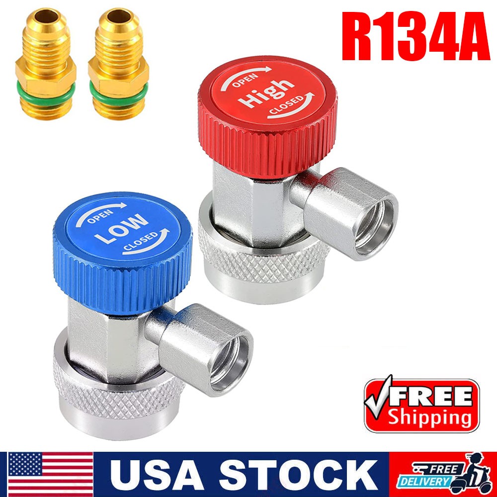 R134A Quick Coupler Adapter High/Low Connector Conversion  Male Flare Kit