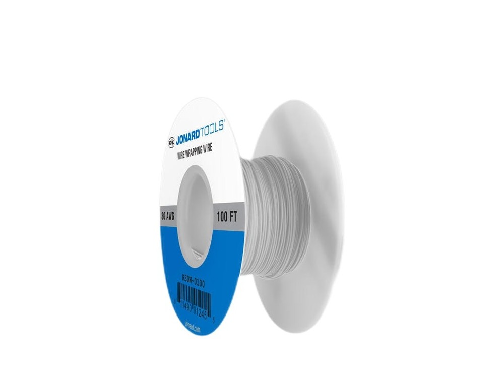 Jonard R30W-0100 - OK Ind Wire Roll 100ft White Kynar Indulated