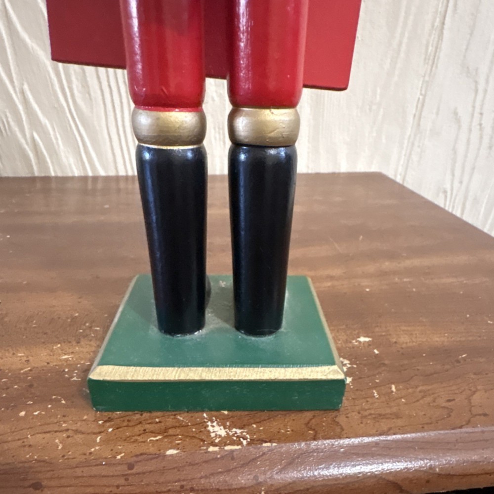 Wood Nutcracker Multicolor Red Frame Christmas Decorative Toy Soldier