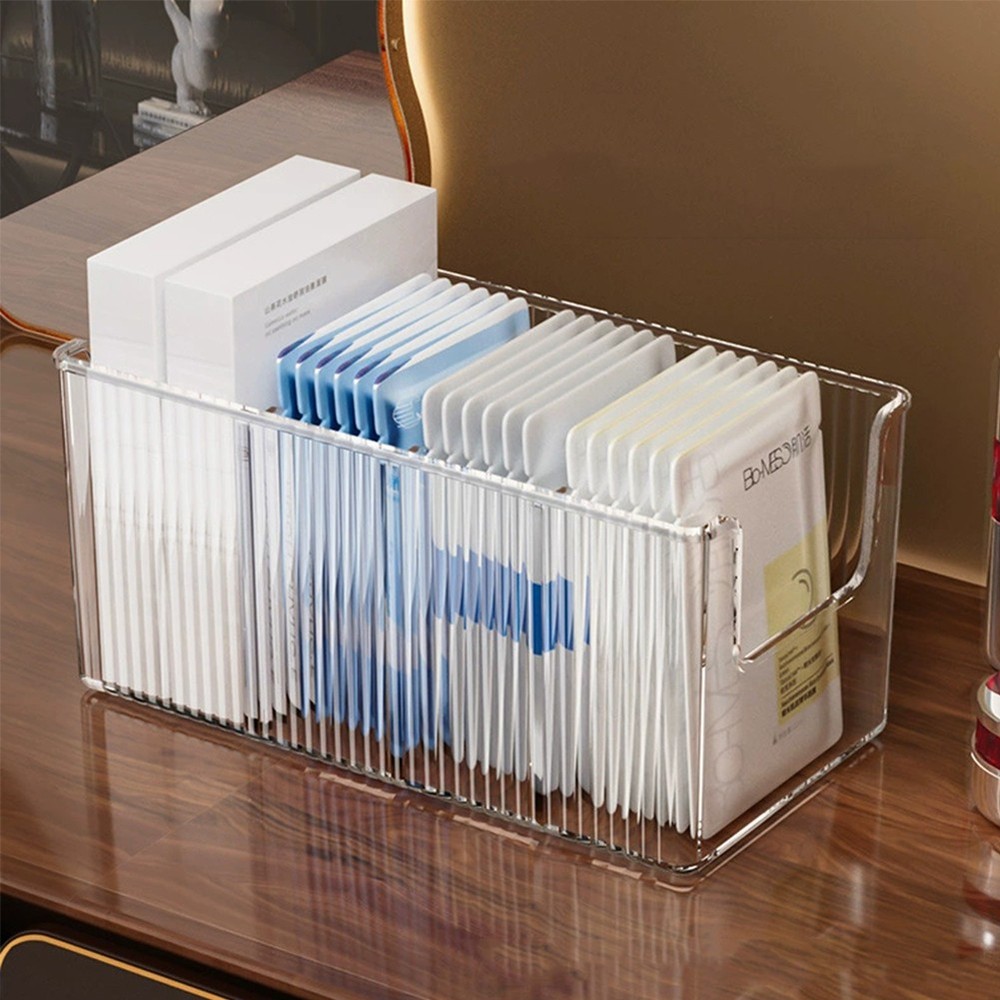 Acrylic Belt & Tie Organizer Multi-Compartment Clear Display Case Storage Holder