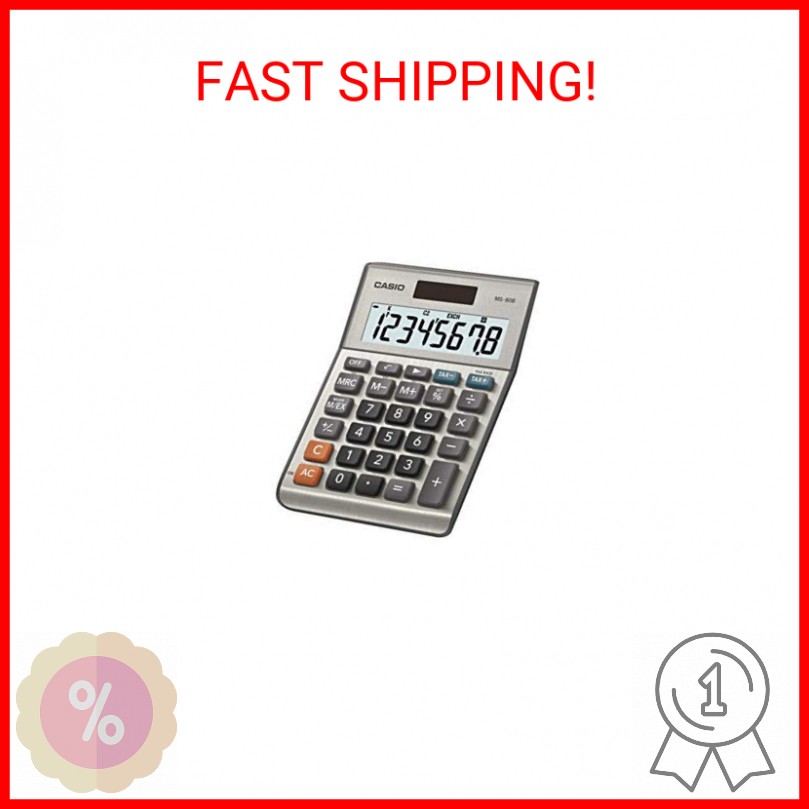 Casio MS-80B Calculator – Desktop Calculator with Tax & Currency Tools | General