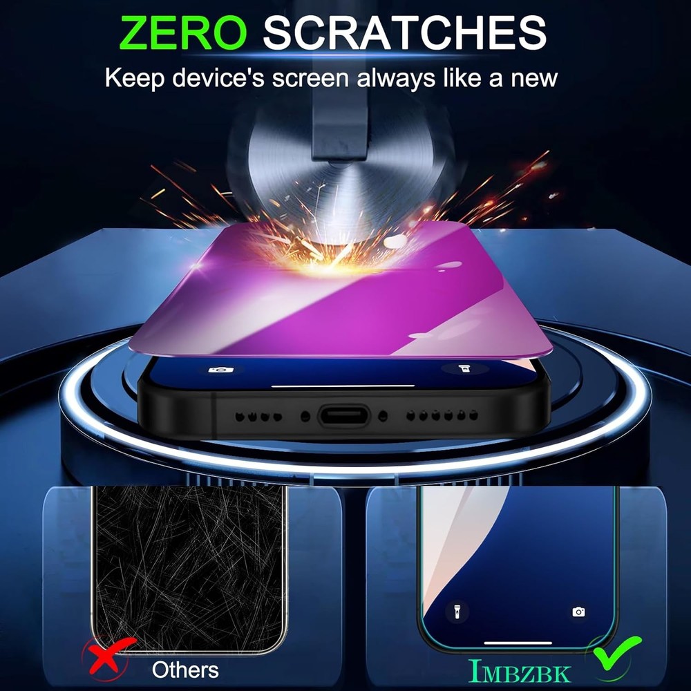 iPhone 17 Pro Max 3pk Gradient Privacy Screen Protector Anti-Spy Anti-Blue Light