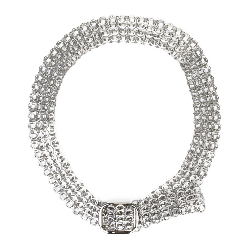NWT GREEDY UNIT SILVER BOTTLE TAB BELT SIZE OS $180