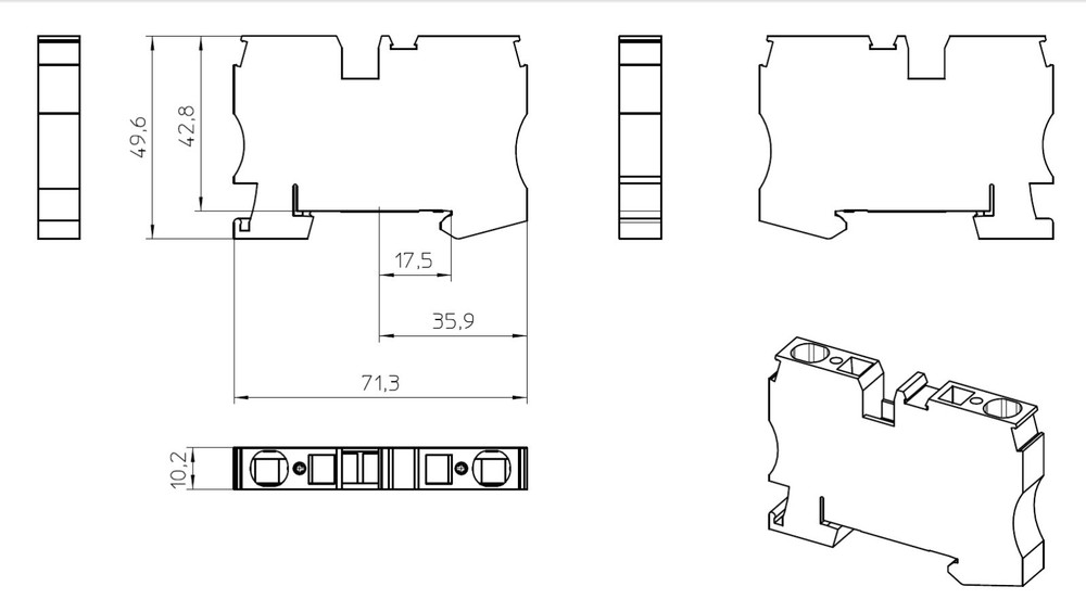 2pcs~ 100pcs ST10 3036136 ST 10-PE - Ground terminal PHOENIX