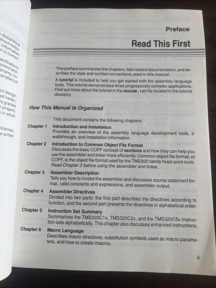 Texas Instruments TMS320 Fixed Point Assembly Language Tools Users Guide 1990