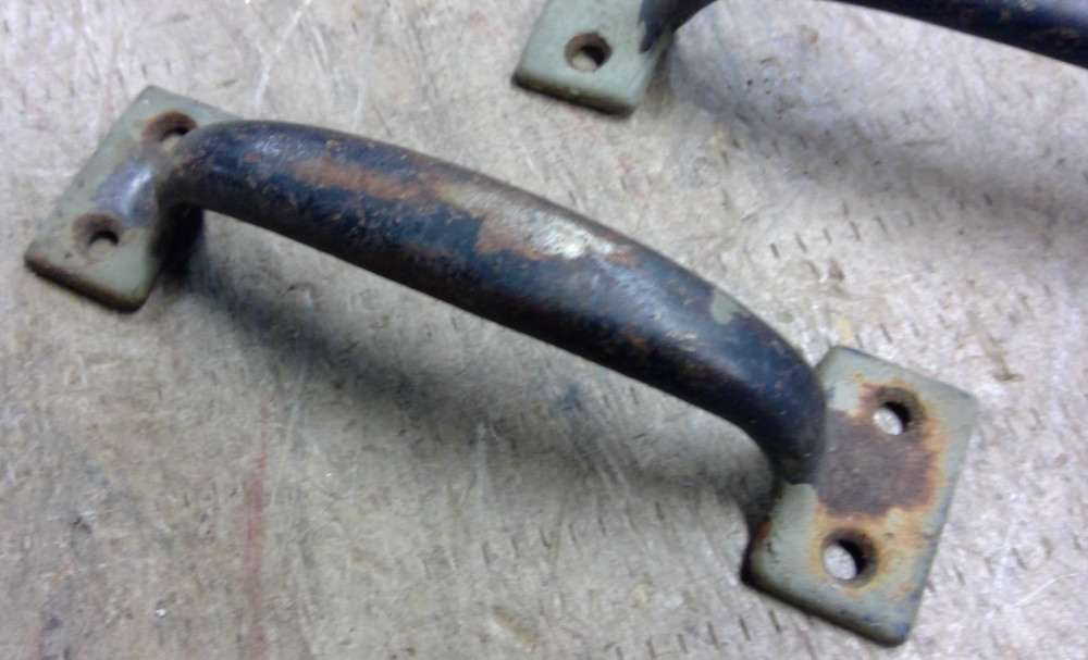 Two Old Tool Box Handle Gate Sash Drawer 4” Pull Vintage Rustic Barn Door