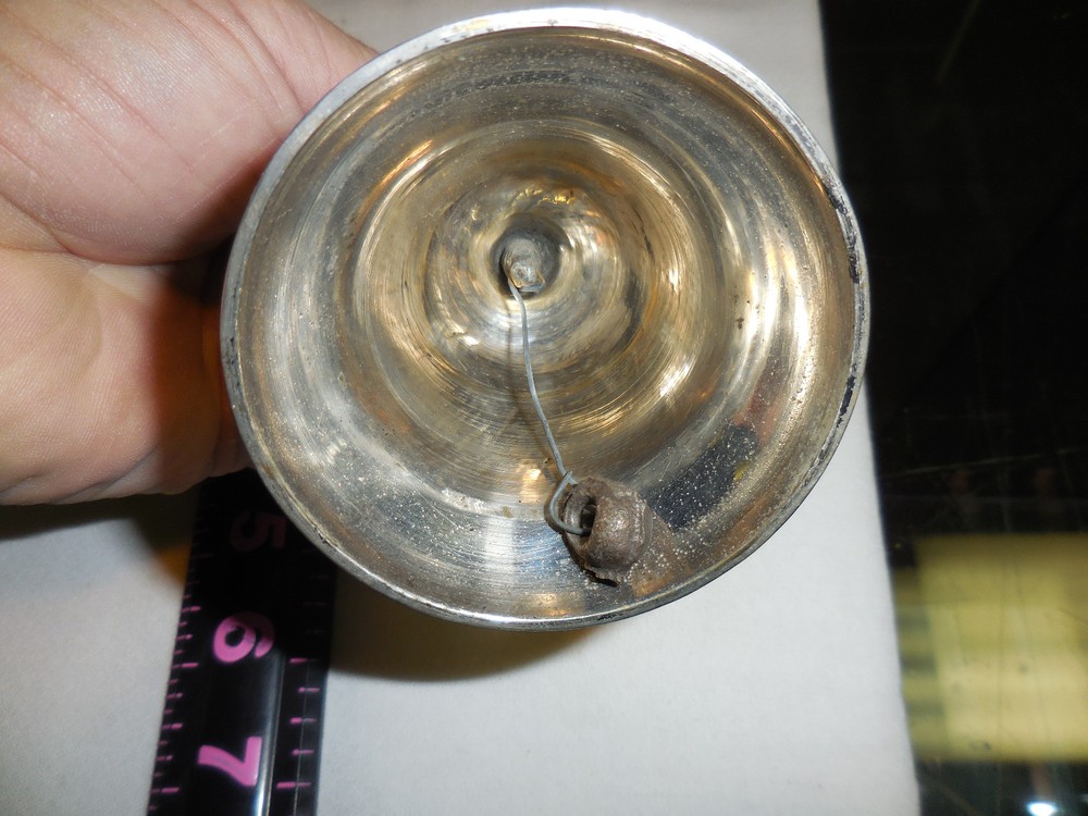Vintage Large School Bell METAL Handle