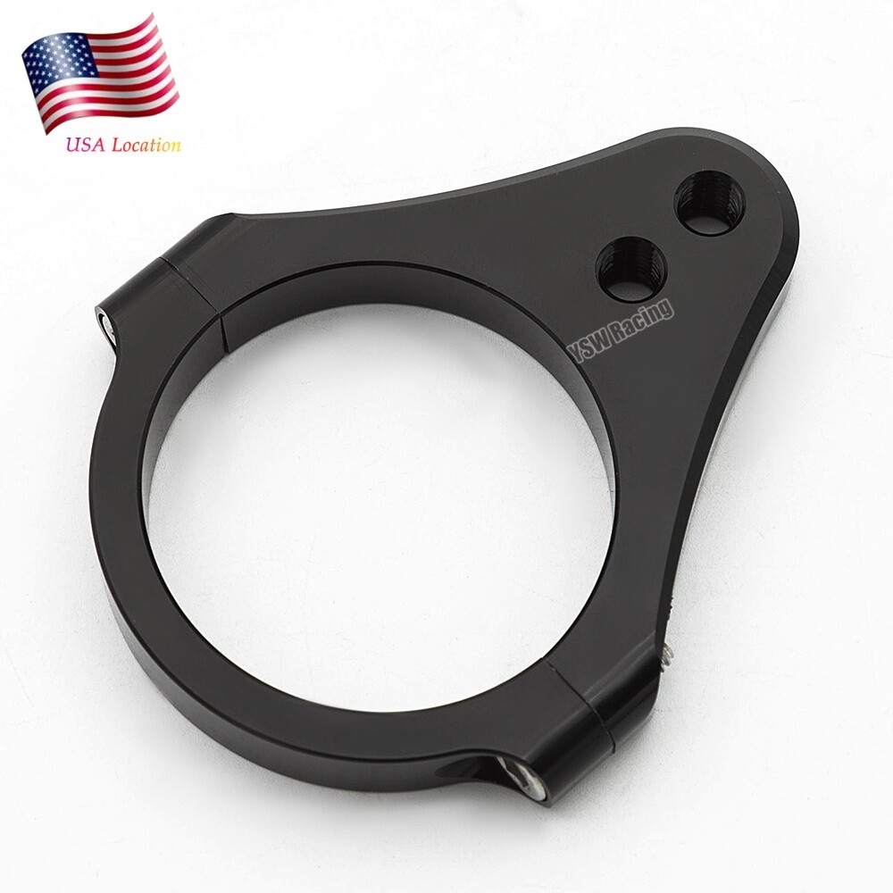 54mm CNC Universal Steering Damper Fork Frame Mount Clamp Bracket Holder Black