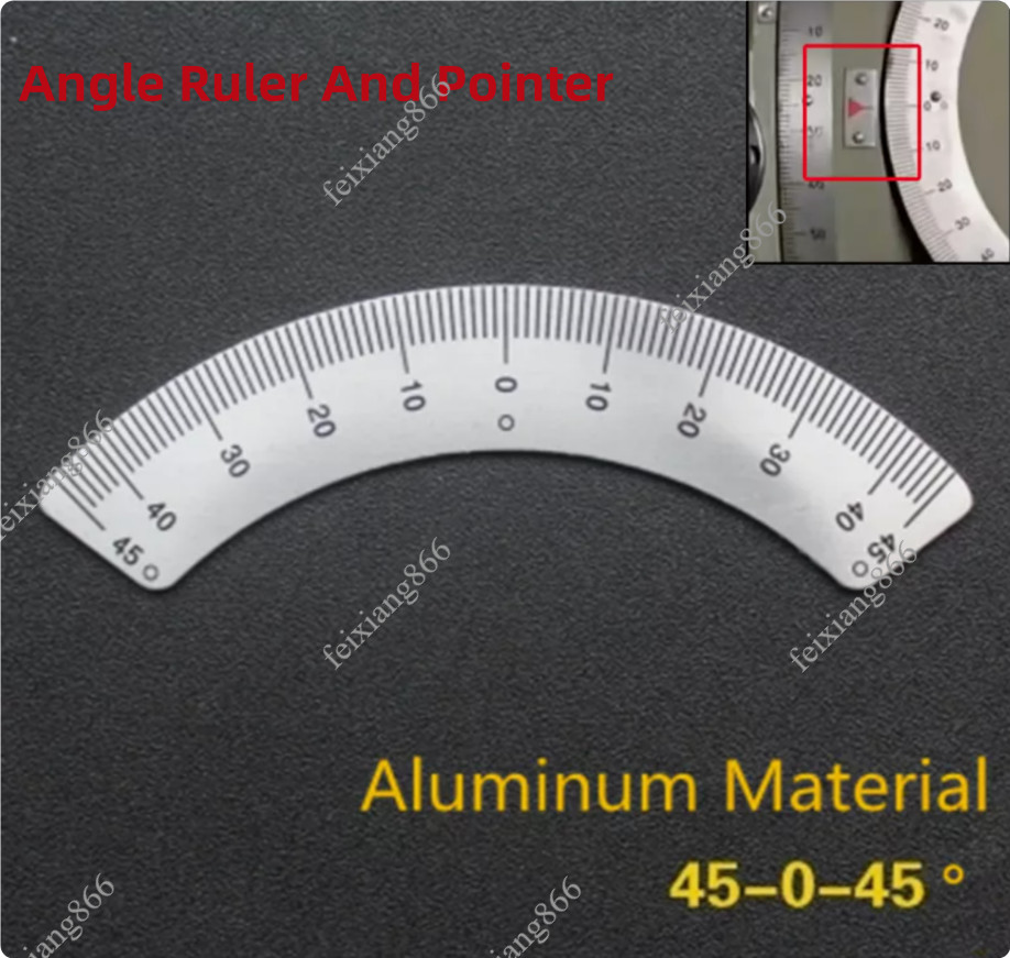 Milling Machine 45-0-45 Scale Ruler Aluminum Arc Scale Angle Ruler And Pointer