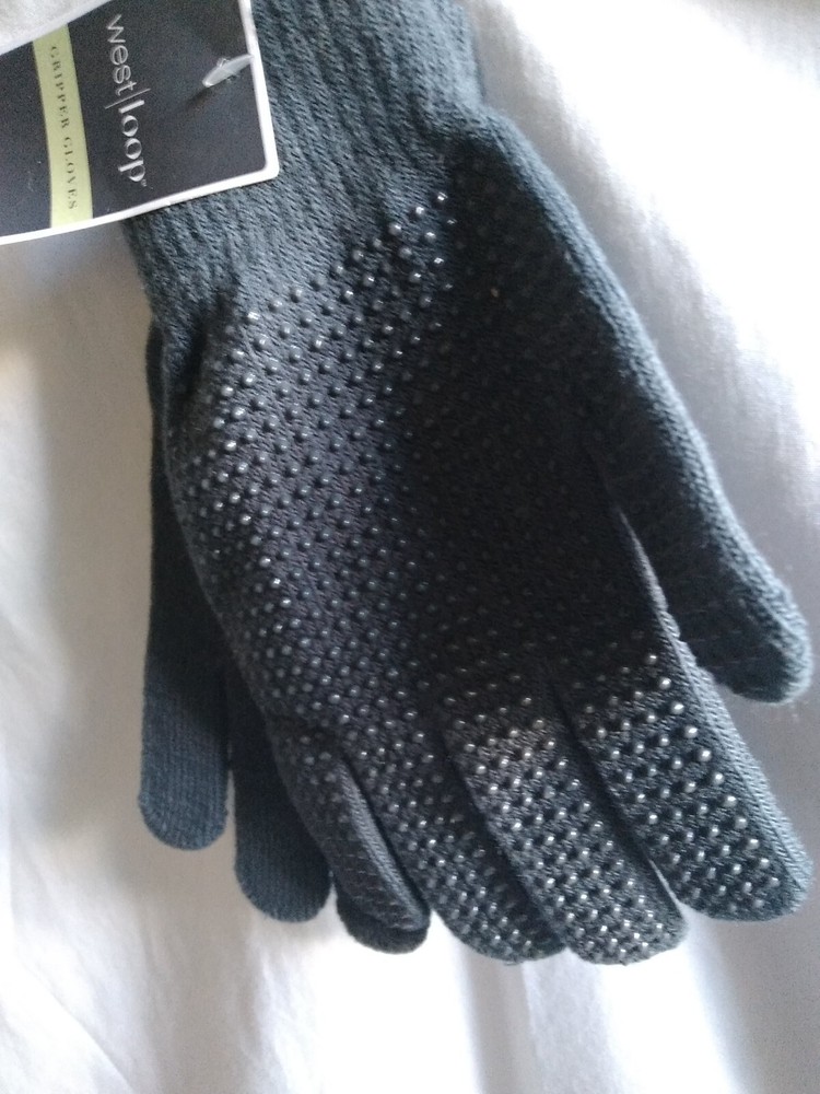 WEST LOOP GRIPPER LADIES GLOVES * * ONE SIZE ** WARM **GRAY
