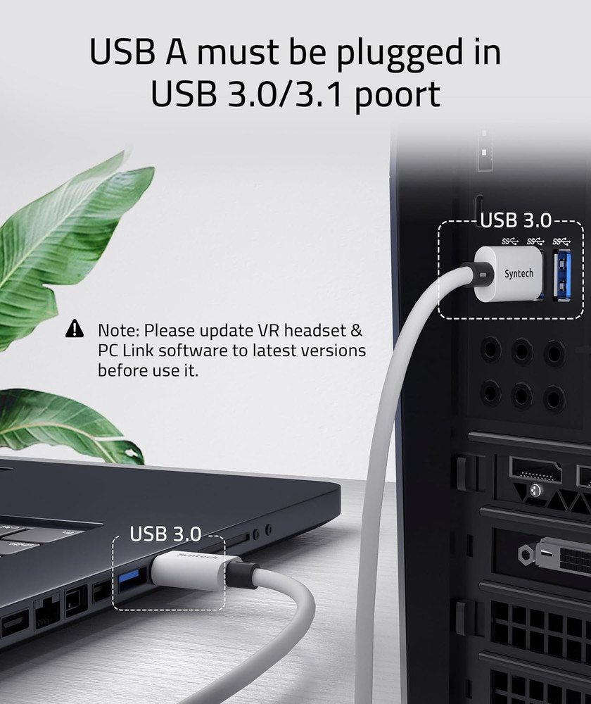 Link Cable 16FT for PCVR Compatible with Oculus/Quest 3/Meta Quest 3S, Quest2/Pr