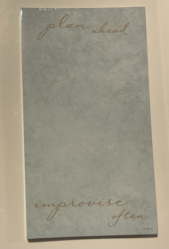 Hallmark Note Pad - 50 Sheets - Plan Ahead Improvised Often