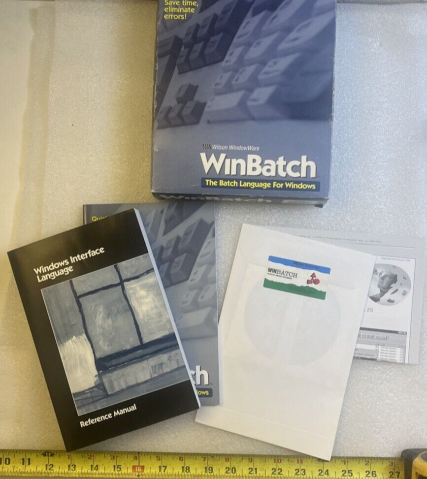 WILSON WINDOWWARE WINBATCH 99A WB+ COMPILER- USER'S GUIDES, REF. MAN., SOFTWARE
