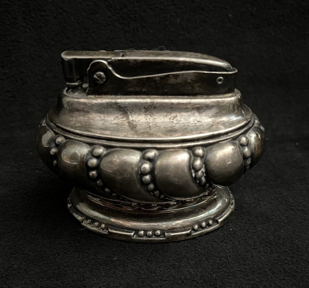 Vintage Silver Plate Ronson CROWN Table Cigarette Lighter Untested