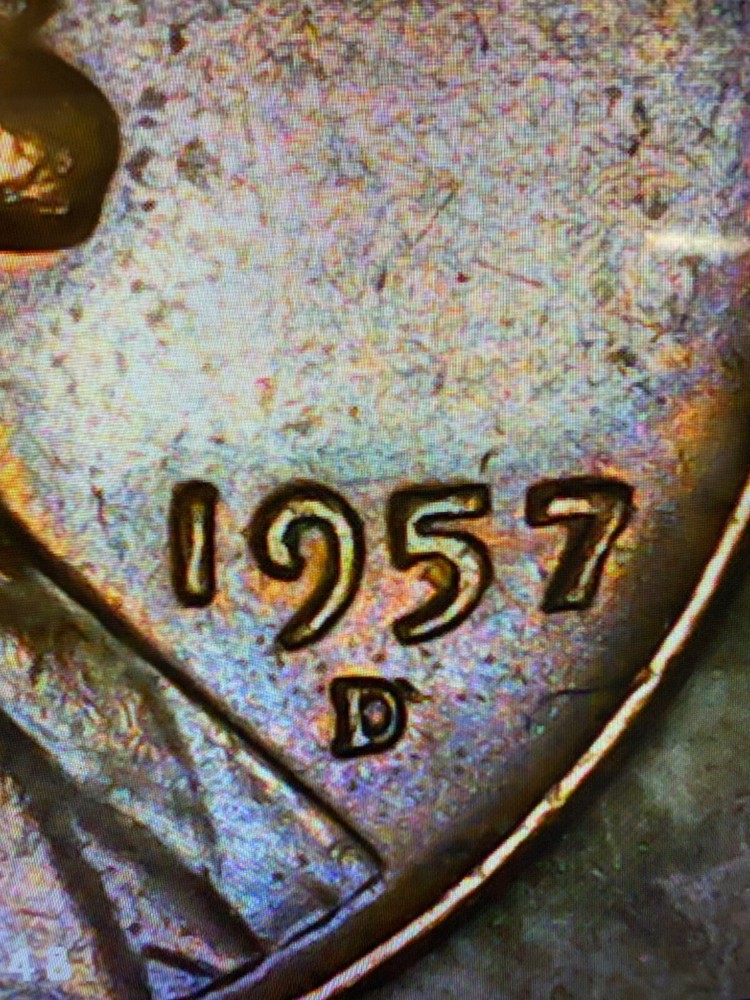 1957 d wheat penny error