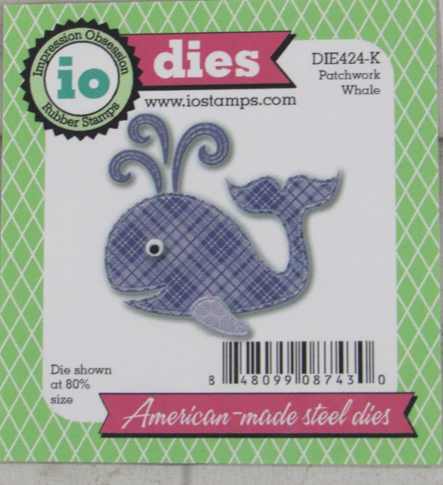 Impression Obsession Patchwork Whale Die Cut, DIE424-K