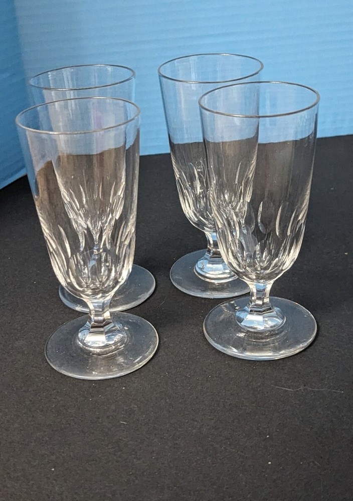4 Vintage Crystal Goblets