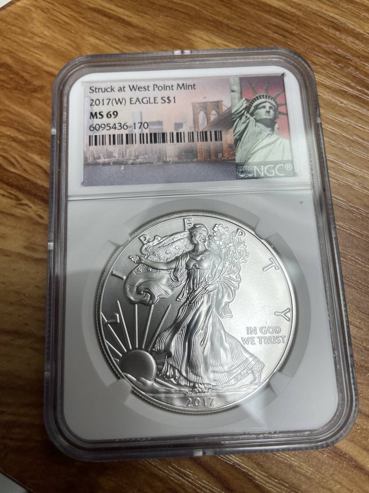 2017 W Bullion Silver Eagles NGC MS-69 (box 5)