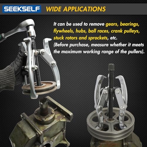 3" 4" 6" 8" Gear Puller Set, 2-Jaw/3-Jaw Bearing Puller Kit with Torque