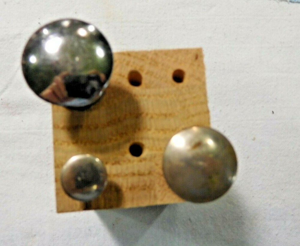 Antique ~ Salvage ~ 3 Different Antique Knobs Nickel Plated over Brass     #1855