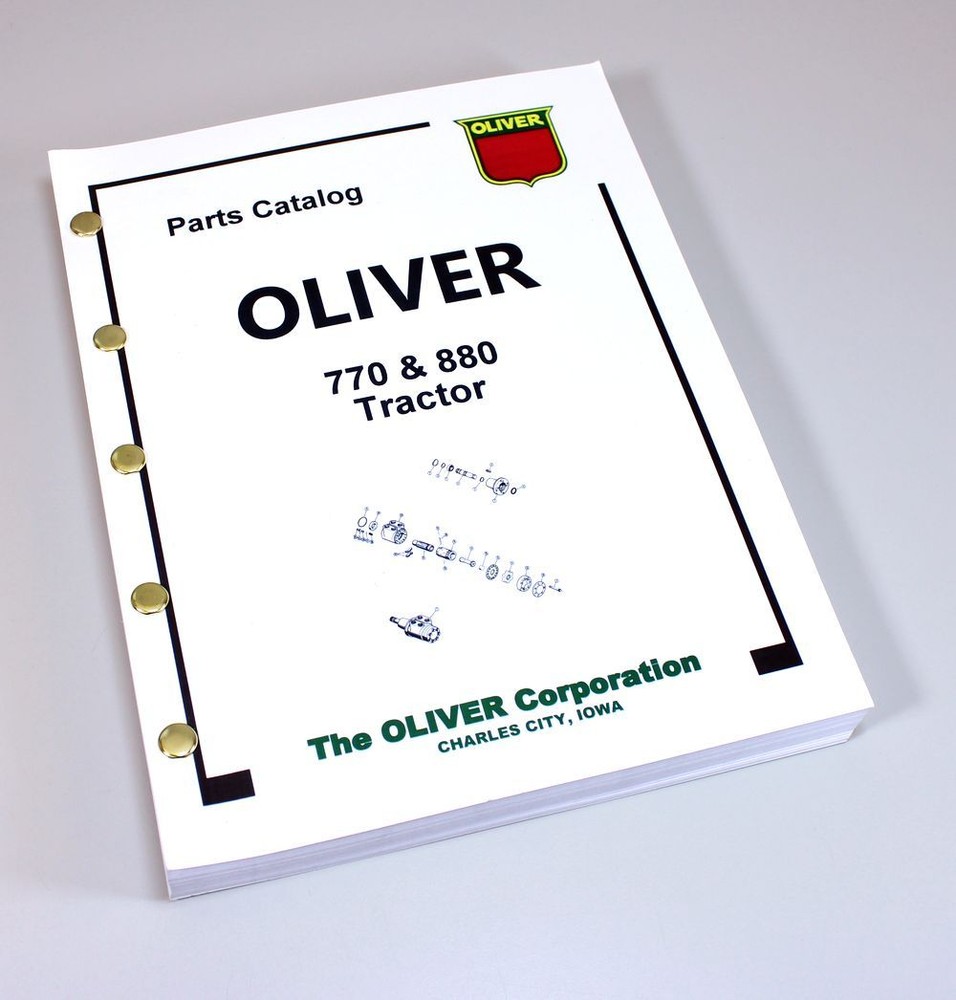 Oliver 770 880 Tractor Parts Assembly Manual Catalog Exploded Views Numbers