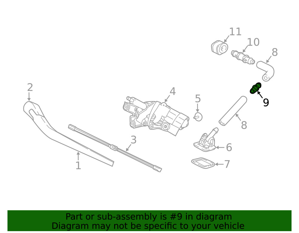 Genuine Volvo Windshield Washer Hose Connector 32328265
