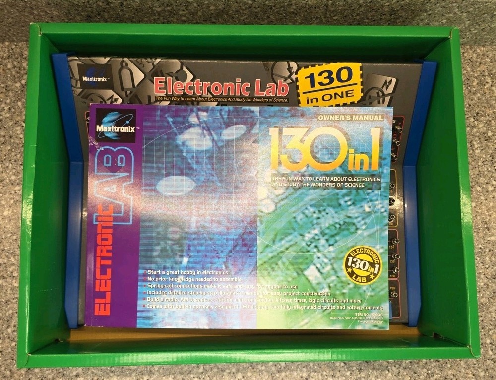 Elenco Maxitron Electronic 130 In 1 Lab MX-906 Experiment Kit Complete