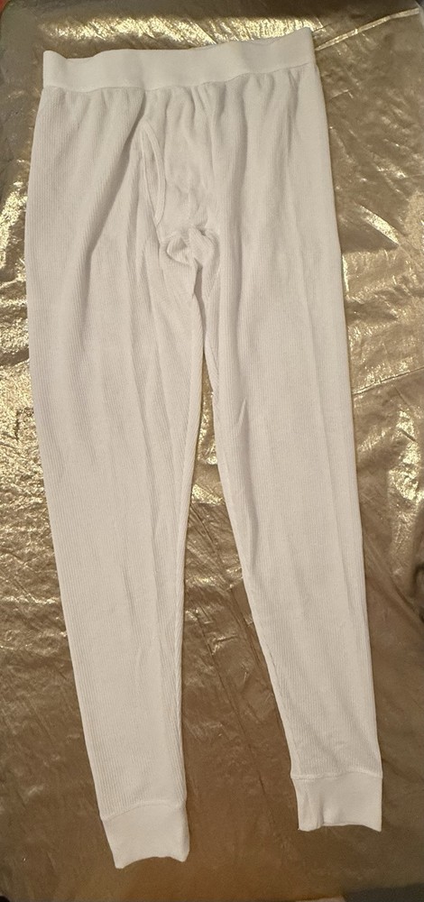 NWT Goodfellow Tag Free Thermal Pants Functional Fly White Men's Size Medium