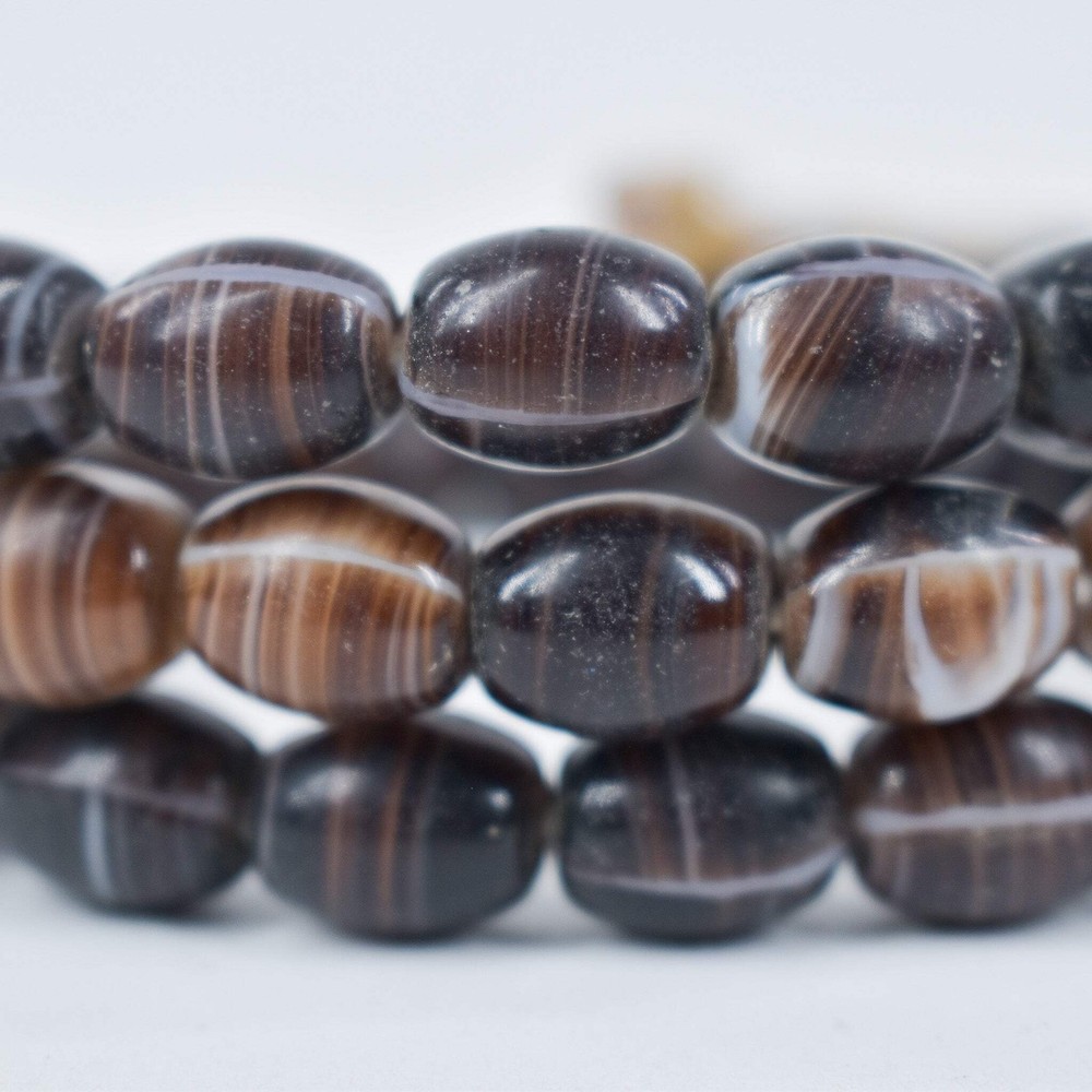 Coffee Bean Wedding Trade Beads 38 Inch