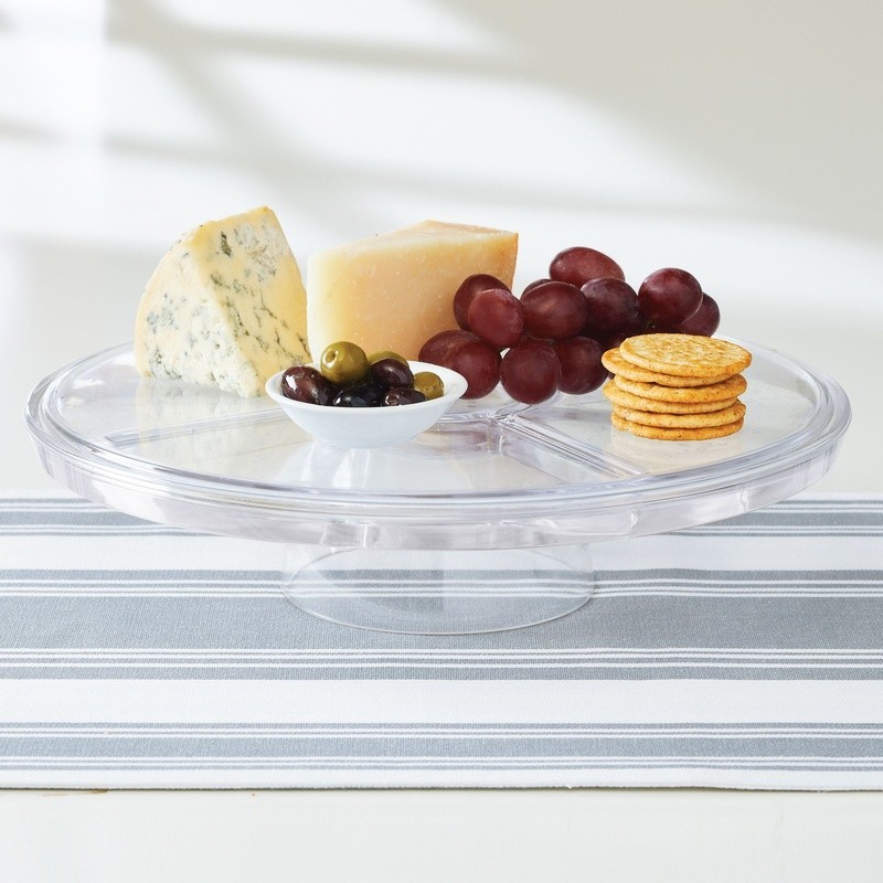 Acrylic Multi-functional Cake Dome 5 in 1 Serve Tray Stand Bowl Chip Dip Server