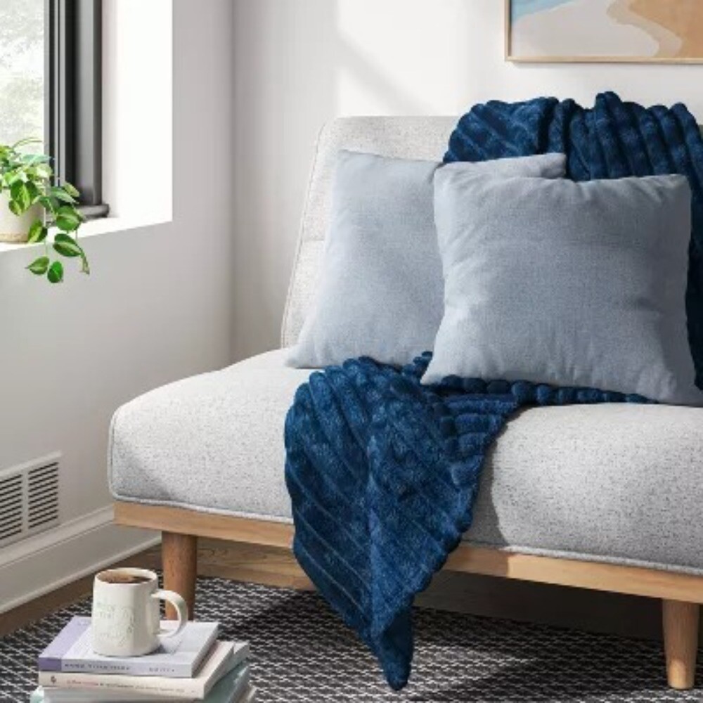 Channeled Plush Throw Blanket