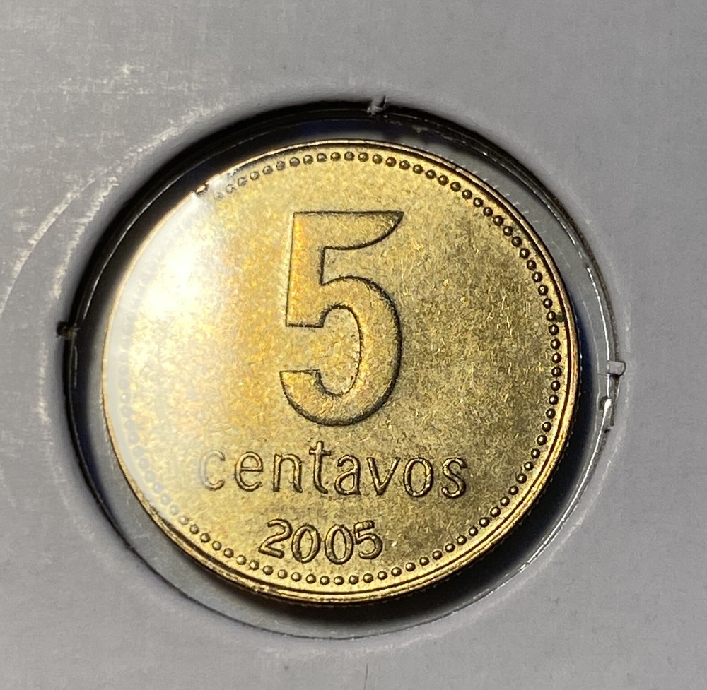 2005 Argentina 5 Centavos Coin B4