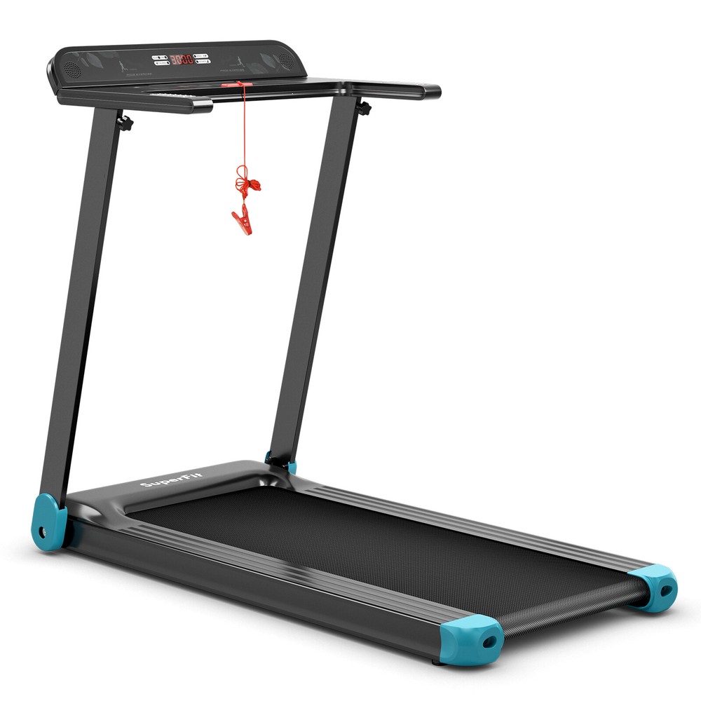 Folding Electric Treadmill Compact Walking Running Machine w/APP Control Speaker