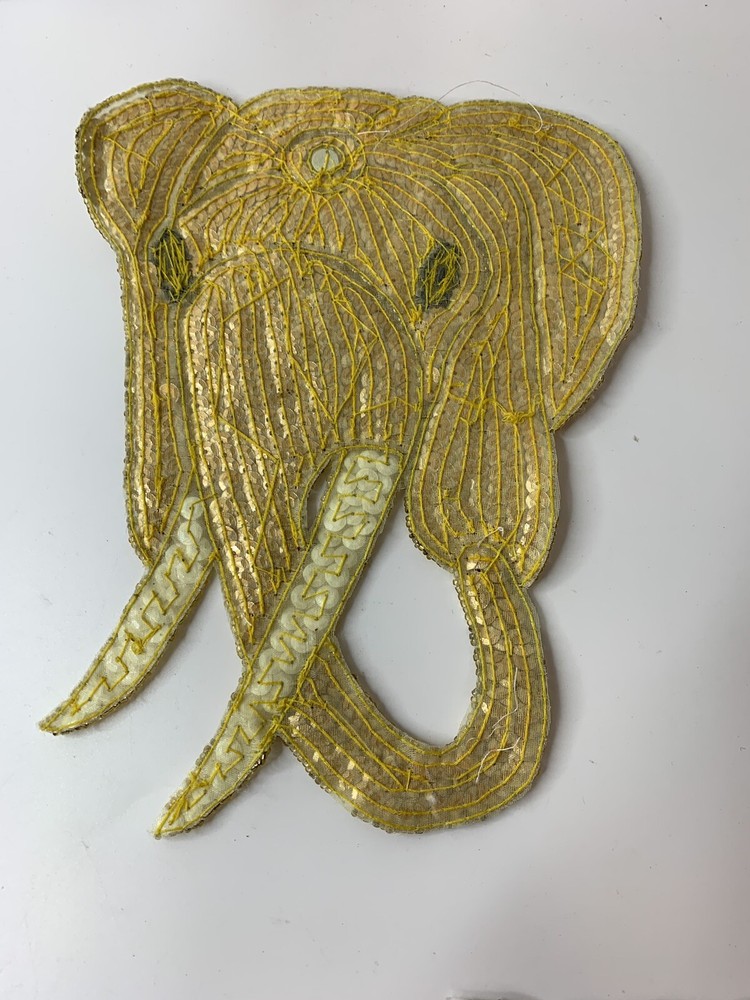 Sequence/Beaded Applique ELEPHANT PEACOCK BIRD