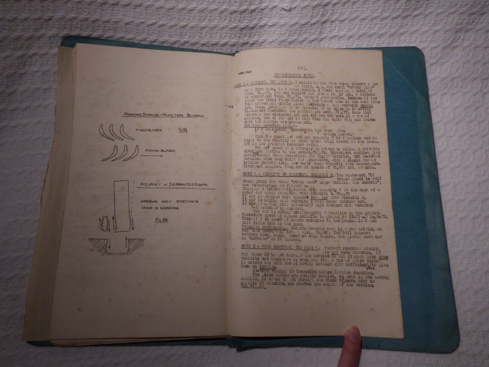 Post-WW2 1940s 1950s Royal Navy Engineering Training Notes Ephemera