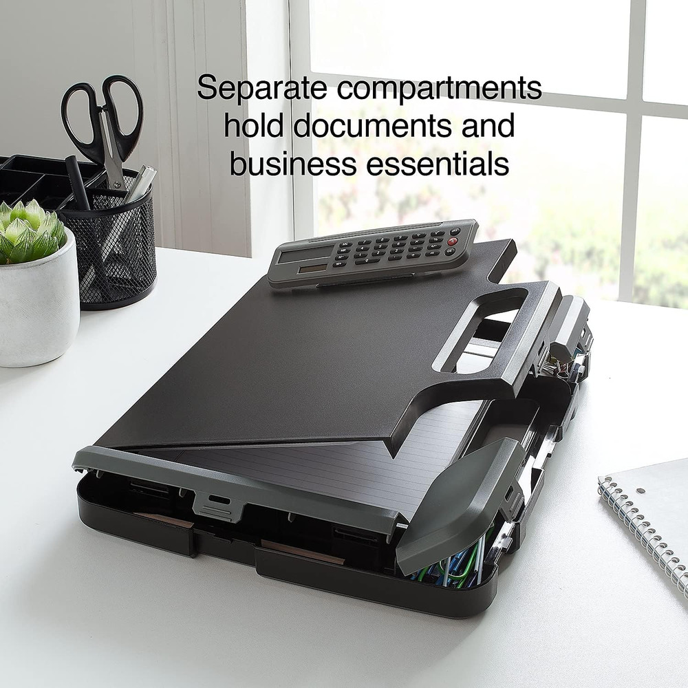 Heavy‑Duty Portable Clipboard with Calculator, Black – Multi‑Function Clipboard